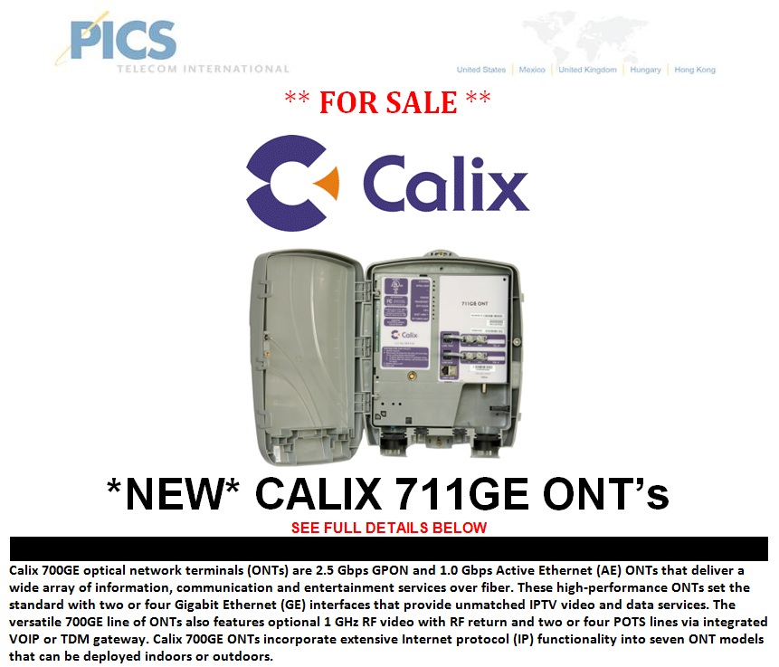Calix 711GE ONT For Sale Top