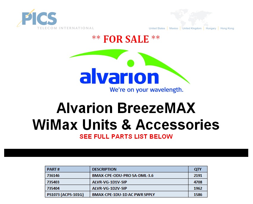 Alvarion BreezeMAX WiMax For Sale