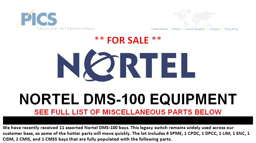 Nortel DMS-100 Equipment For Sale Top