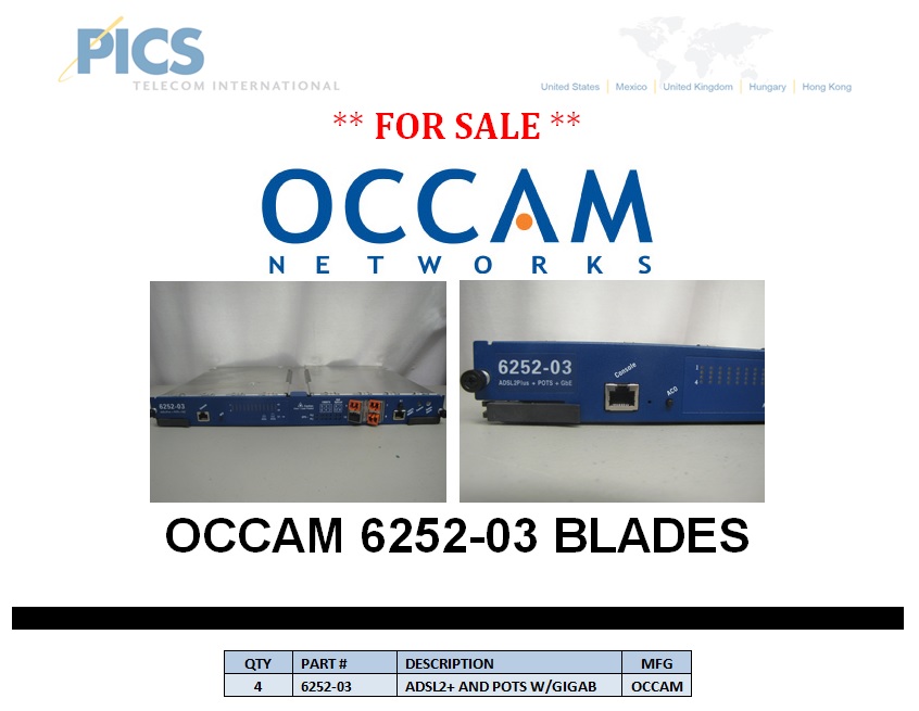 Occam 6252-03 Blades For Sale Top