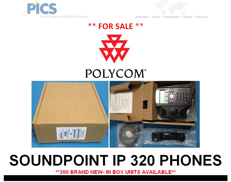 Polycom SoundPoint IP 320 Phones For Sale Top (4.10.13)