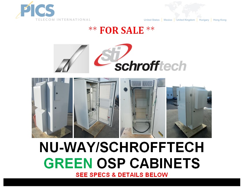 NuWay-Schrofftech Green OSP Cabinets For Sale Top (7.22.13)