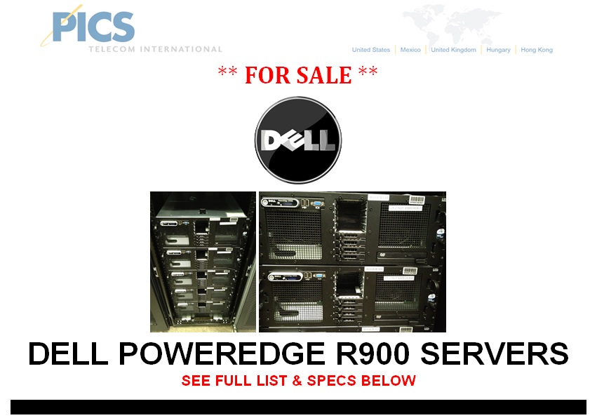Dell PowerEdge R900 Series Servers For Sale Top (8.22.13)