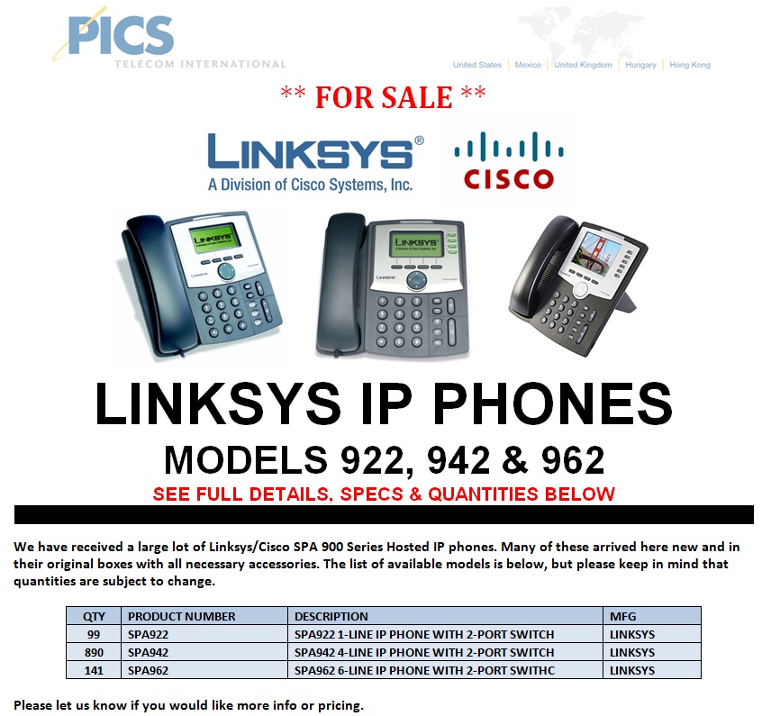 Linksys IP Phones For Sale Top (9.5.13)