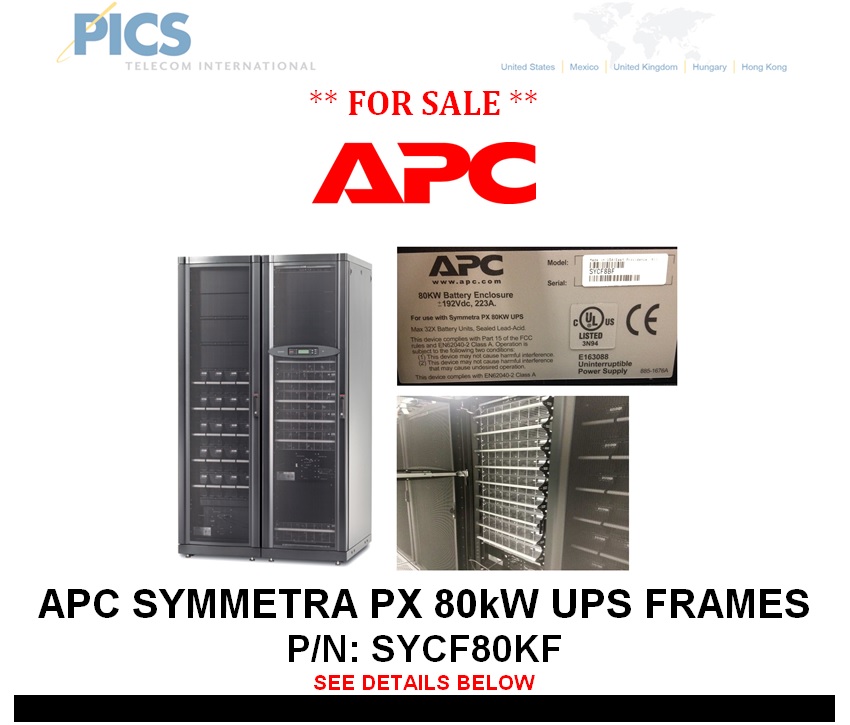 APC Symmetra PX 80kW UPS Frames For Sale Top (10.23.13)