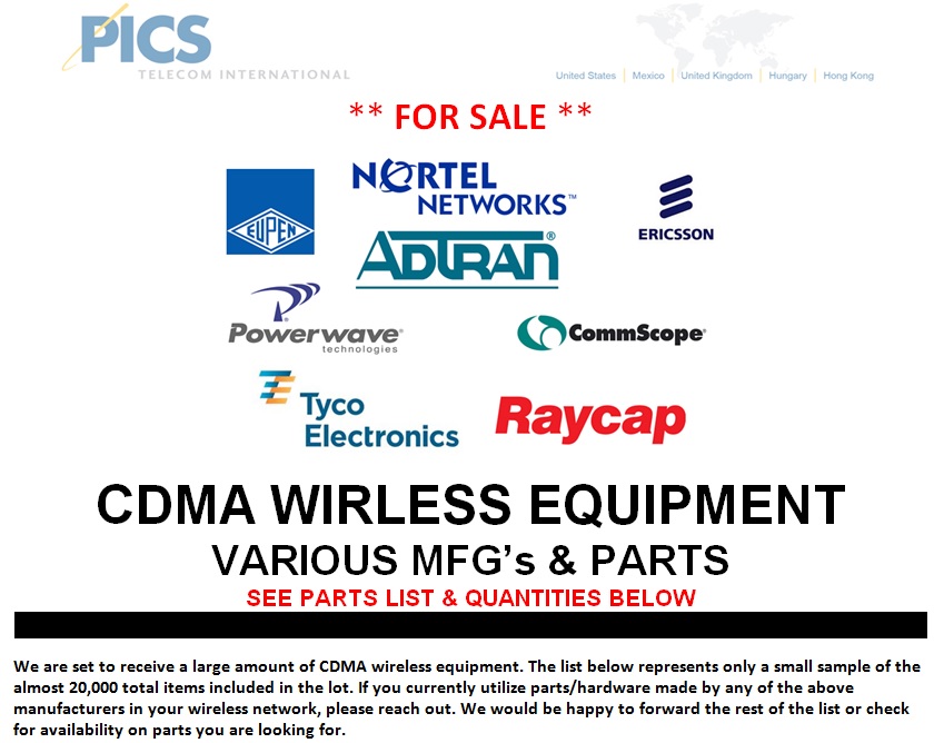 CDMA Wireless Equipment For Sale Top (1.8.14)