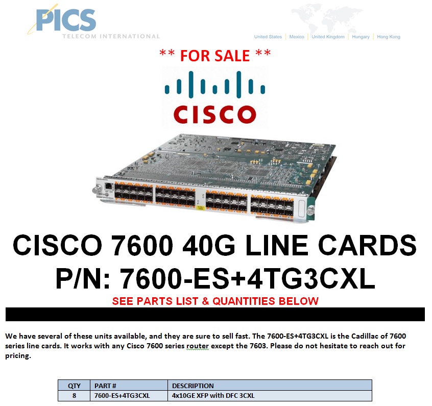 Cisco 7600-ES+4TG3CXL For Sale Top (1.9.14)