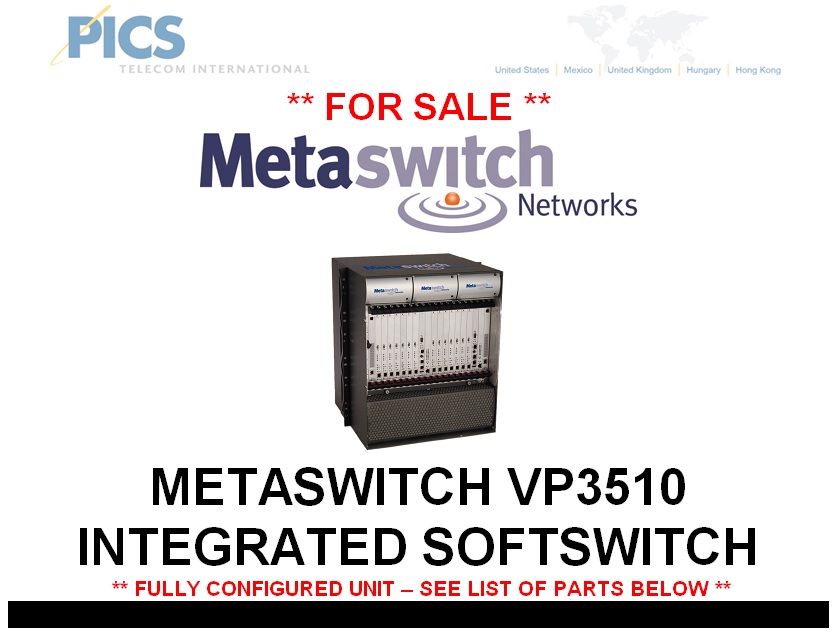 Metaswitch VP3510 Softswitch For Sale Top (2.5.14)