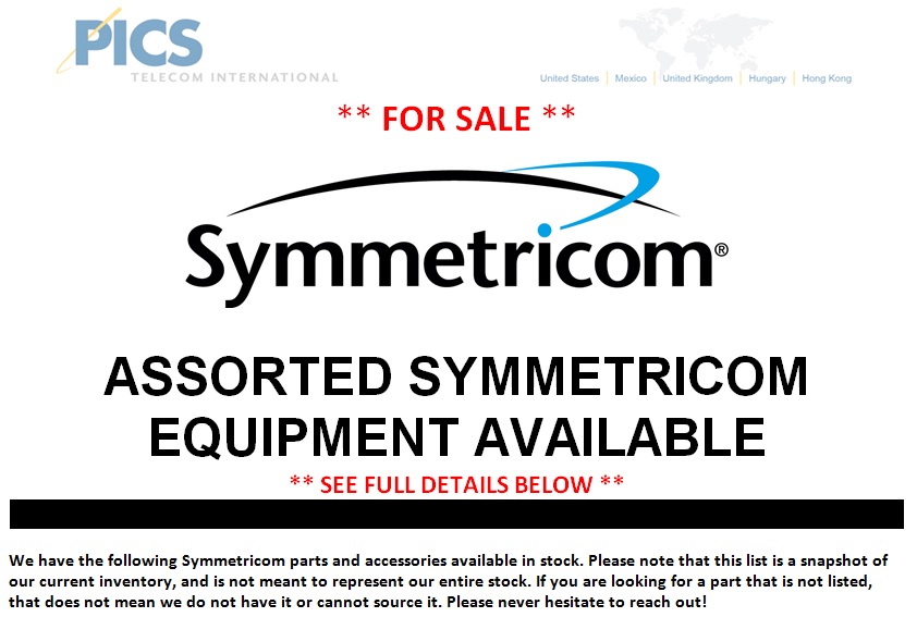Symmetricom Assorted Parts For Sale Top (2.28.14)