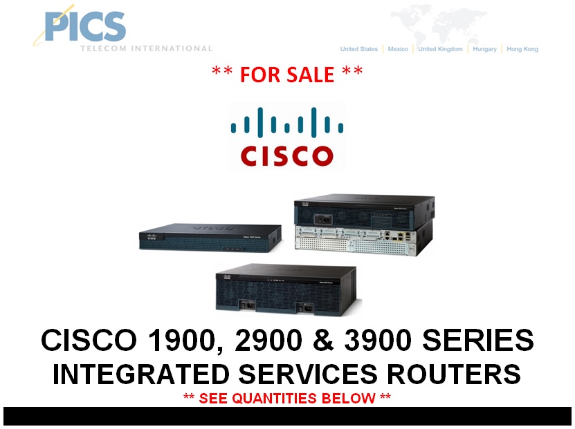 Cisco 1900, 2900 & 3900 Series Routers For Sale Top (4.1.14)