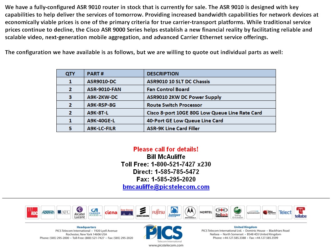 Cisco ASR 9010 Router For Sale Bottom (7.28.14)