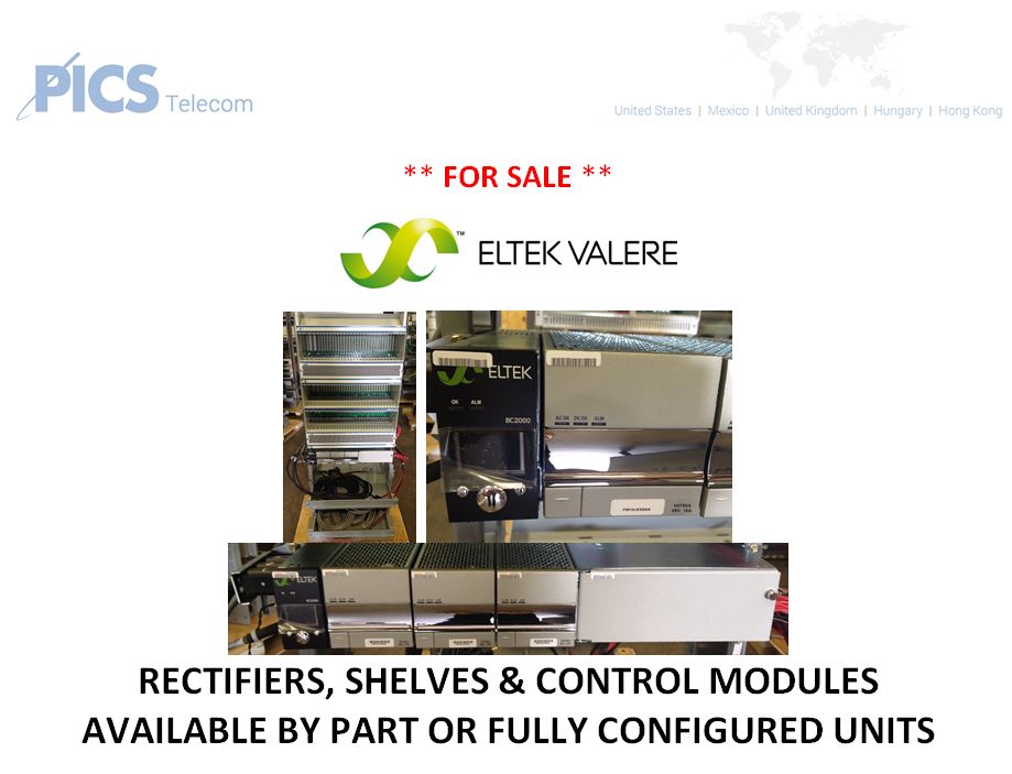Eltek-Valere Rectifiers (chassis, modules, accessories, etc.) For Sale