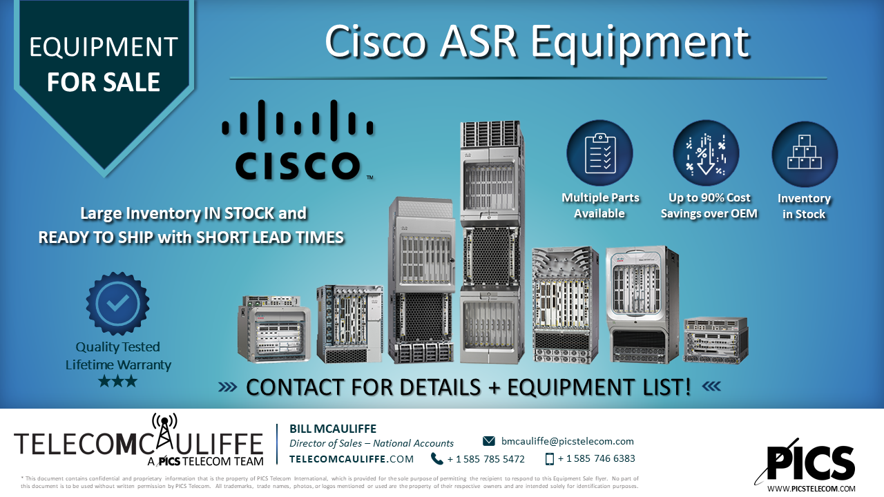 Cisco ASR Equipment for Sale