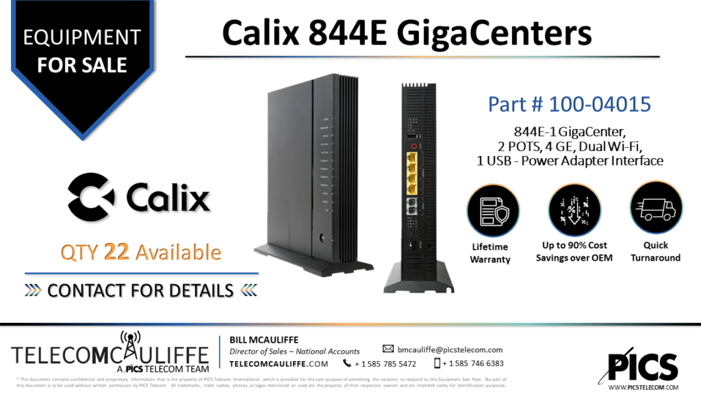 Calix 844E GigaCenters - TELECOMCAULIFFE