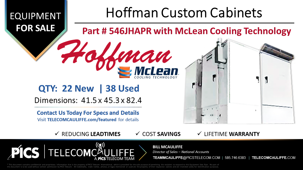 TELECOMCAULIFFE_PICS TELECOM_For Sale_Hoffman-Cabinet-Enclosure_546JHAPR-McLean-Cooling