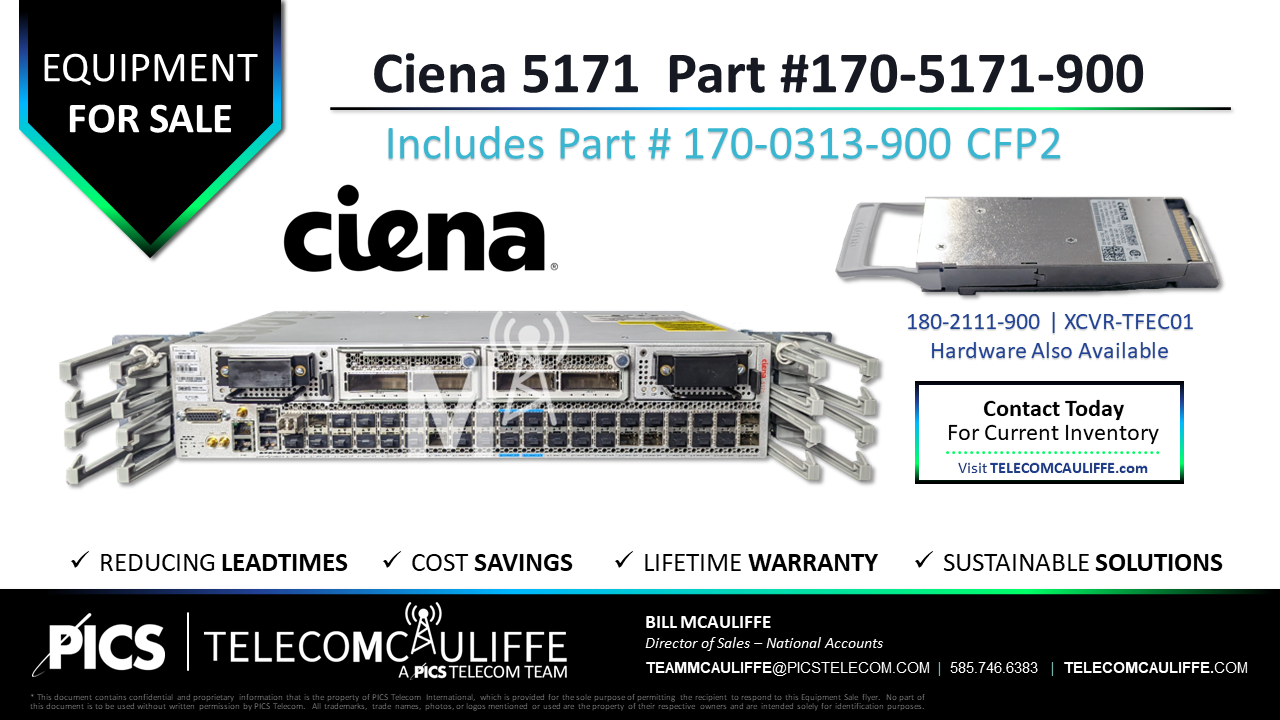 TELECOMCAULIFFE_PICS-Telecom-ForSale-Ciena-5171_Ciena 170-5171-900_Ciena 170-0313-900