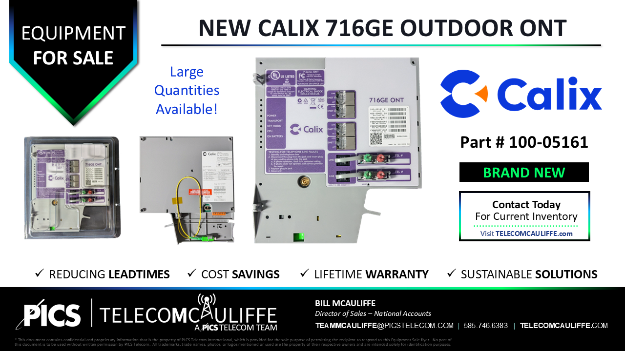 TELECOMCAULIFFE_PICS-Telecom-ForSale-NEW CALIX 716GE OUTDOOR ONTS Part # 100-05161 