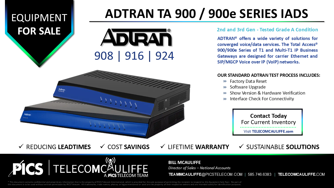 TELECOMCAULIFFE_PICS-Telecom-ForSale-ADTRAN TA 900 SERIES IADS-908-916-924-2nd-3rd Gen