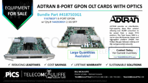 TELECOMCAULIFFE_PICS-Telecom-ForSale-ADTRAN 8-PORT GPON OLT PART # 1187503F1_4187503G1_TA5K_GPON Octal OLT