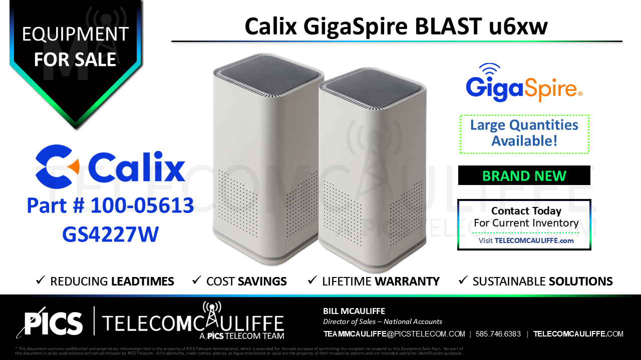 TELECOMCAULIFFE_PICS-Telecom-ForSale-Calix - 100-05613 -Gigaspire U6xw GS4227W