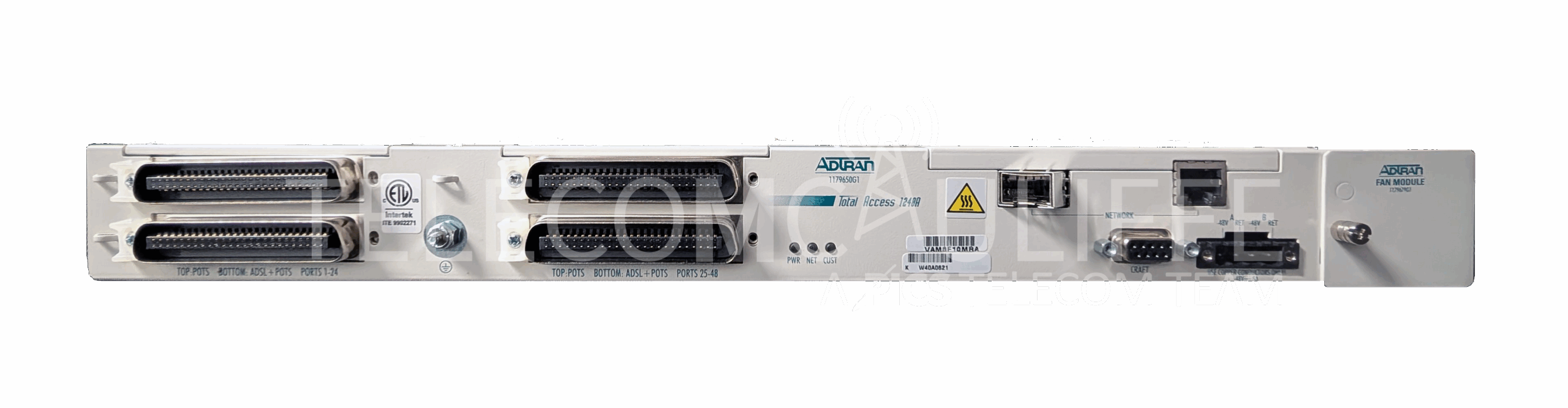 Adtran Total Access 1248A Client ANSI_1179650G1_Clei_VAM8F10M-front-view-TM Adtran Total Access 1248A Client ANSI_1179650G1_Clei_VAM8F10M-front-view-TM