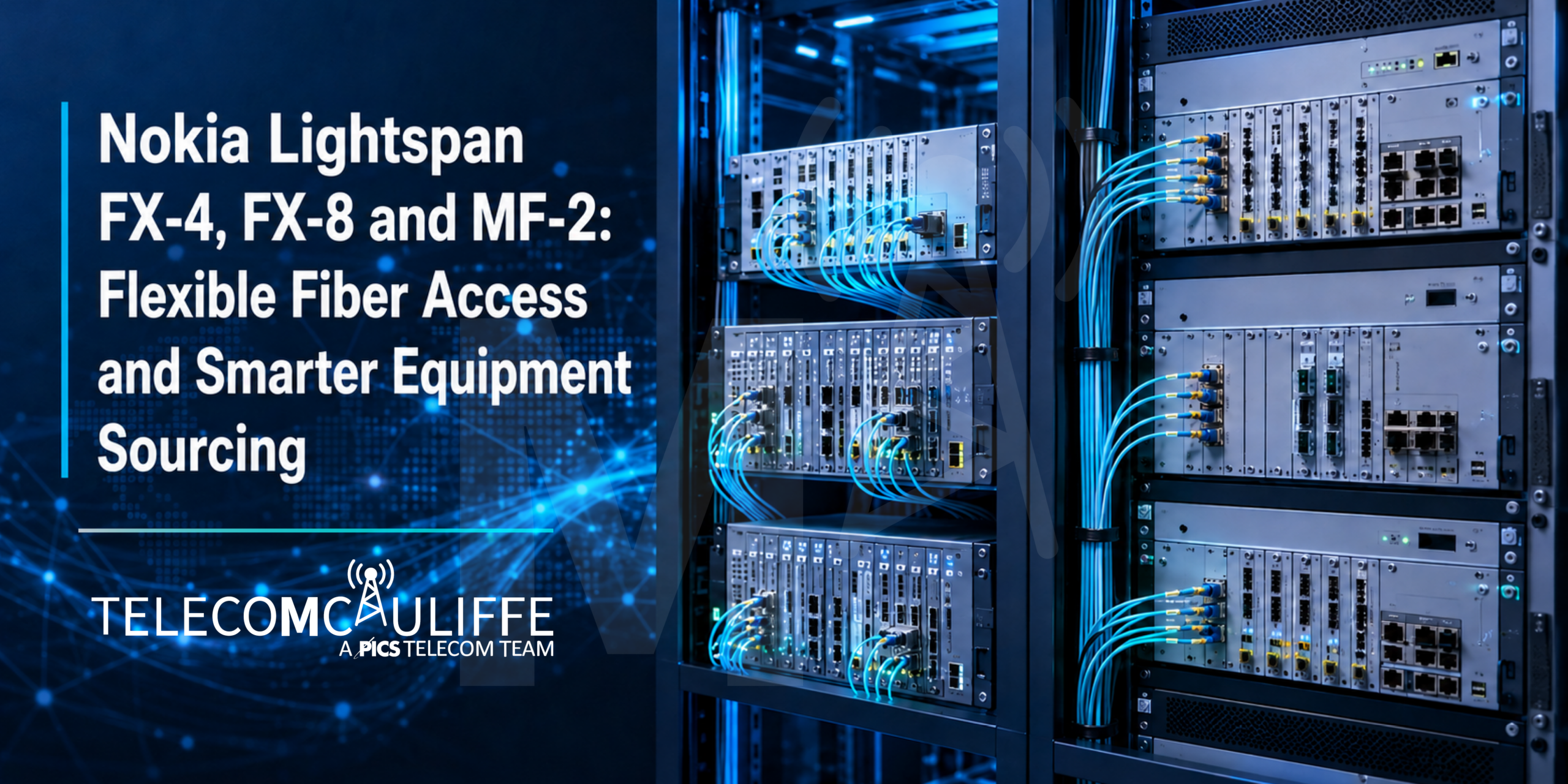 Nokia Lightspan FX-4, FX-8 and MF-2 fiber access equipment supporting GPON and XGS-PON network expansion