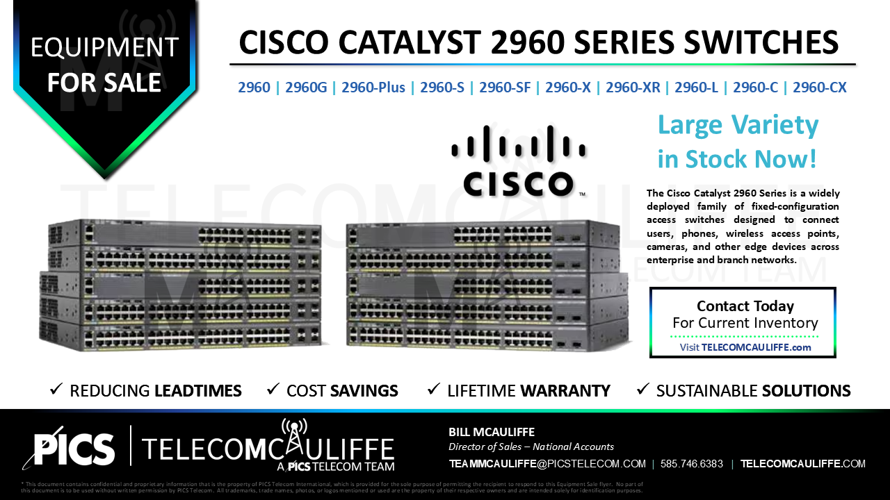 TELECOMCAULIFFE_PICS-Telecom-ForSale-Cisco Catalyst 2960 Series TELECOMCAULIFFE_PICS-Telecom-ForSale-Cisco Catalyst 2960 Series