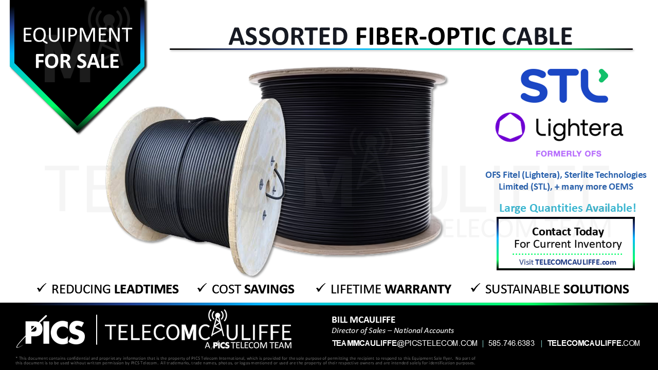 TELECOMCAULIFFE_PICS-Telecom-ForSale-ASSORTED OPTICAL FIBER CABLE- OFS Fitel_Lightera_Sterlite_STL